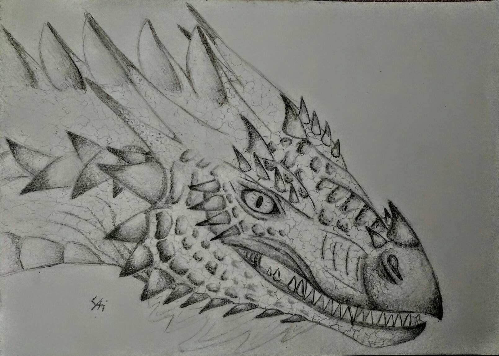 1609x1147 fire wyvern drawing - Ark Drawing