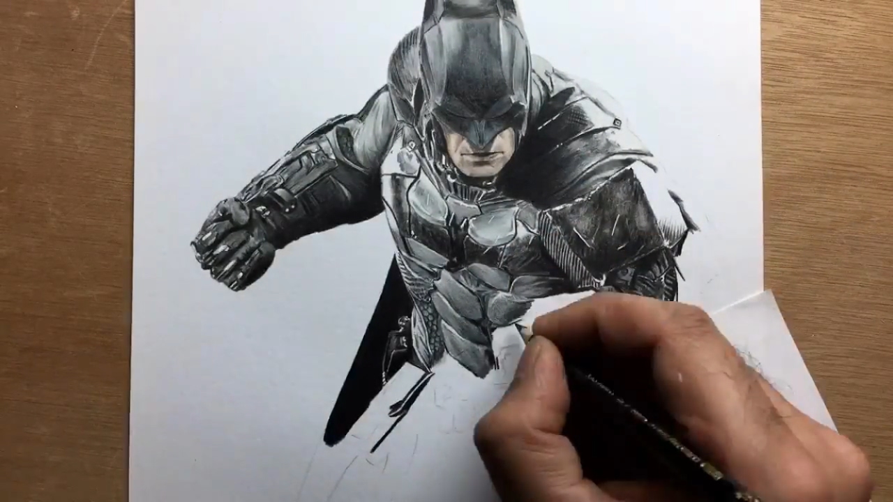1280x720 Drawing Batman Arkham Knight - Arkham Knight Drawing
