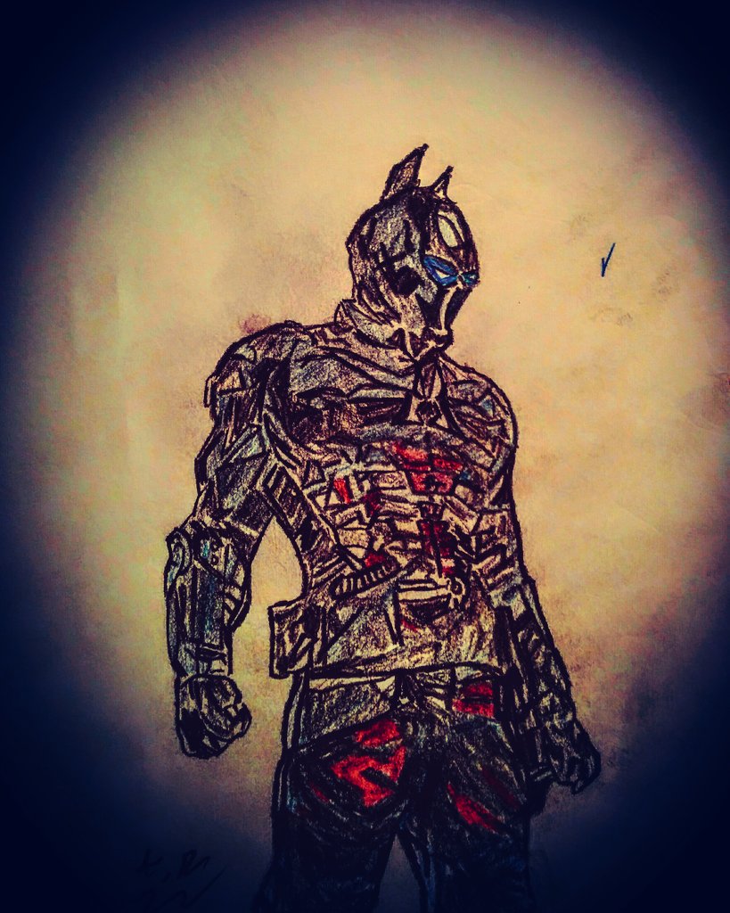 819x1024 Kanishka Roy On Twitter This Is My Arkham Knight Drawing Follow - Arkham Knight Drawing