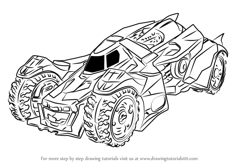 800x567 Learn How To Draw Batmobile Arkham Knight - Arkham Knight Drawing