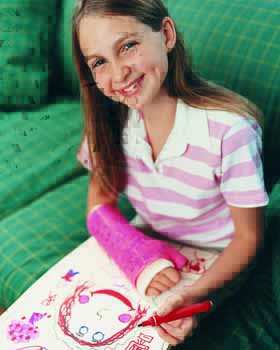 280x350 Cast Care For Kids - Arm Cast Drawing