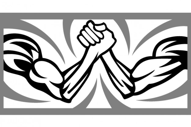 626x417 Arm Wrestling Vector Vector Free Download - Arm Wrestling Drawing