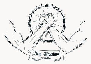 310x217 Colorful Arm Wrestling Illustration Template Free - Arm Wrestling Drawing