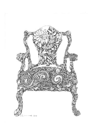 375x530 armchair drawing - Armchair Drawing