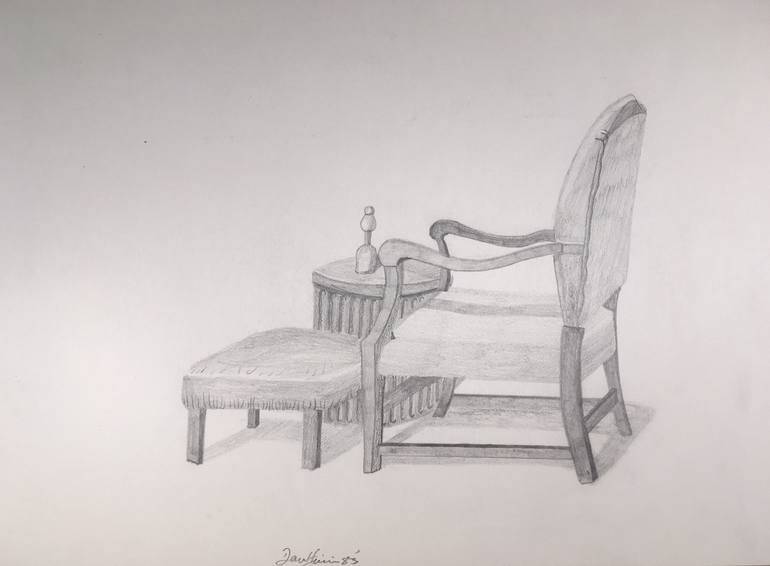 770x566 armchair study drawing - Armchair Drawing