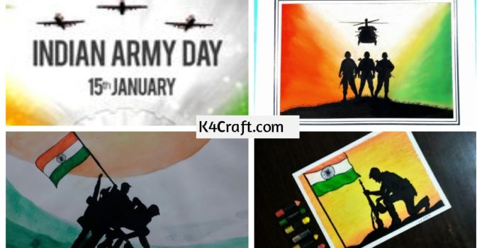 680x350 National Army Day Step - Army Drawing