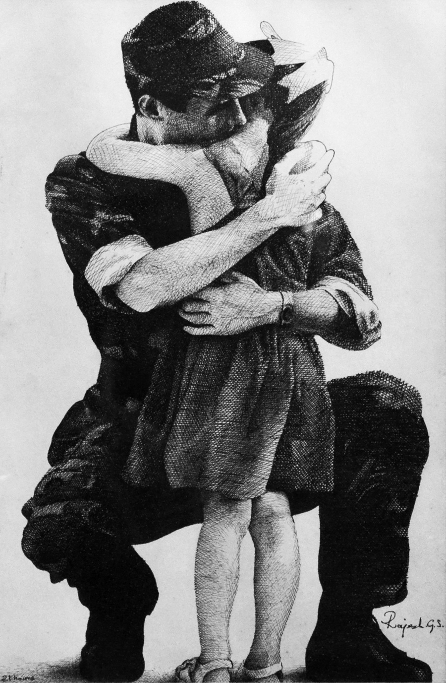 900x1376 Pen Drawing Of An Army Man On Behance - Army Drawing