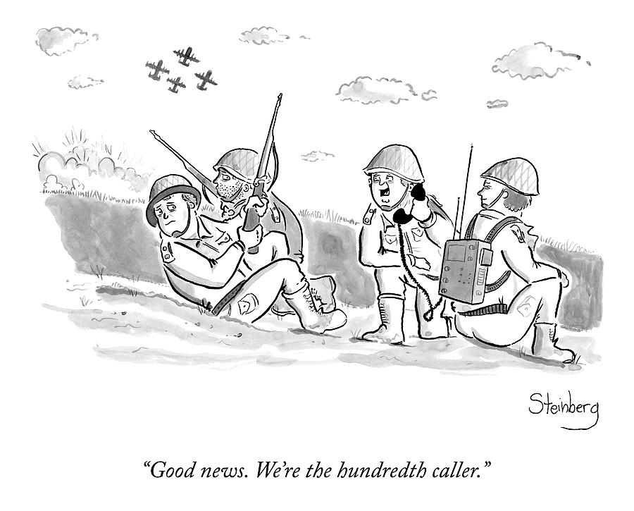 900x725 A World War Soldier Speaks Into A Radio Pack - Army Drawing