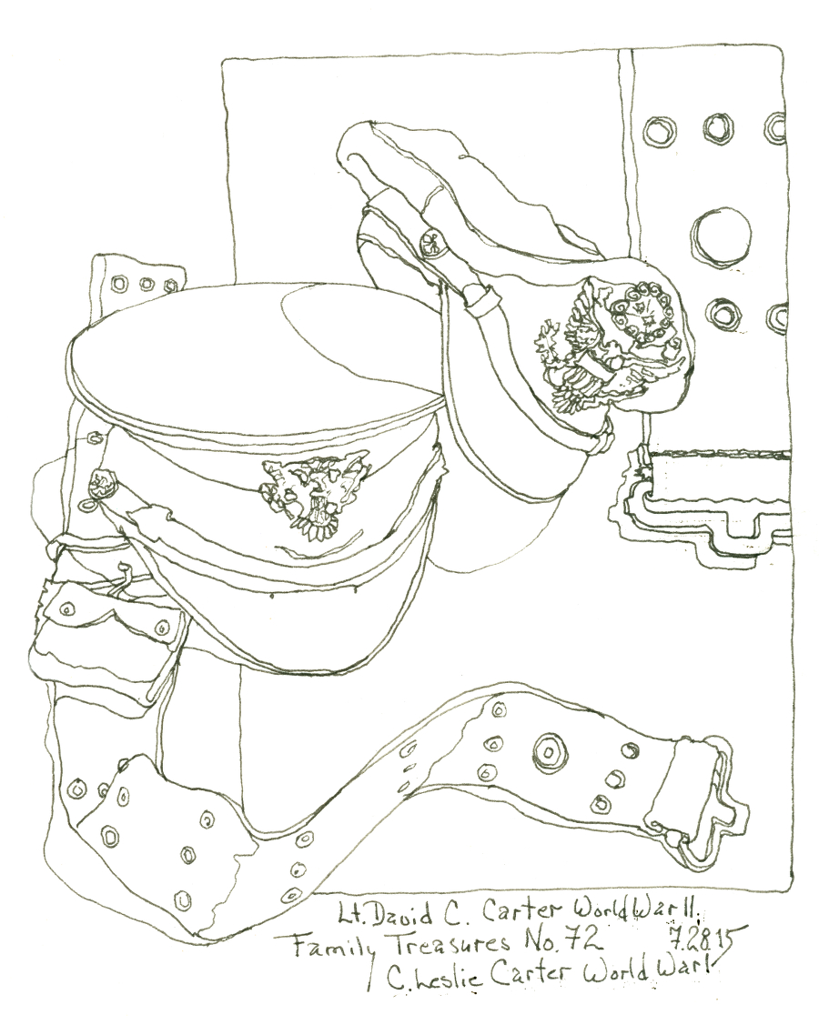 900x1127 Family Treasures No Army Hats Ink Drawing You Choose The Color - Army Hat Drawing