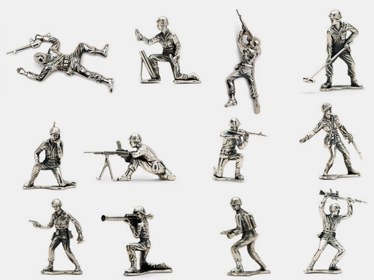 750x562 Silver Army Men - Army Man Drawing