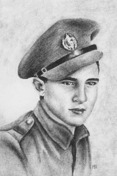 402x604 Portrait Of Man In Army Portraits - Army Man Drawing