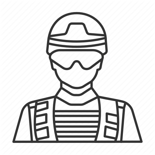 512x512 army, man, military, military man, officer, policeman, soldier icon - Army Man Drawing