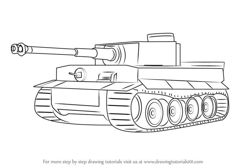 how to draw military tanks