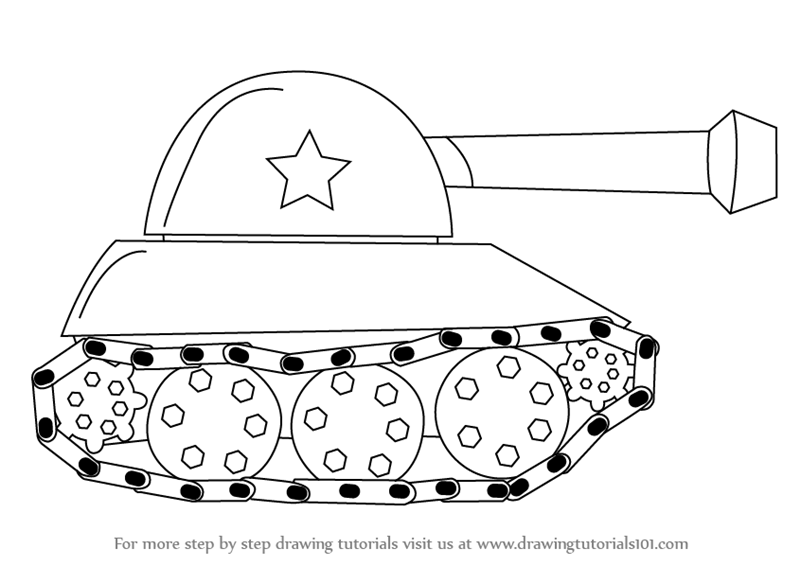 800x566 Learn How To Draw A Tank For Kids - Army Tank Drawing