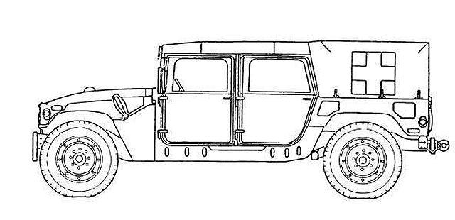 640x310 Army Military Vehicles Drawing Sketch Coloring Page - Army Truck Drawing