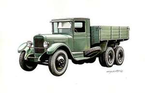 300x193 zis army truck soviet russian author's drawing illustrate cover - Army Truck Drawing