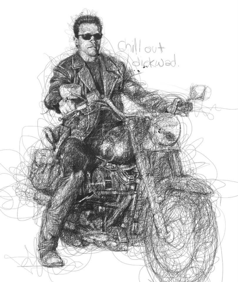 810x960 Arnold Schwarzenegger - Arnold Drawing