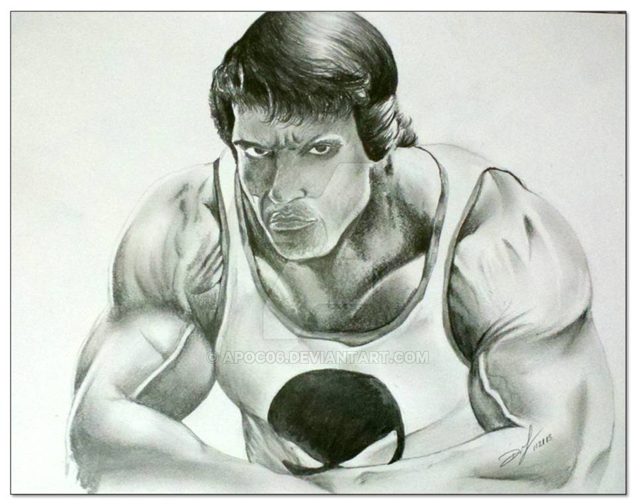 900x711 Drawing Arnold Schwarzenegger - Arnold Drawing