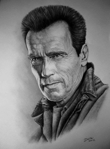 370x500 Arnold Schwarzenegger Drawing - Arnold Schwarzenegger Drawing