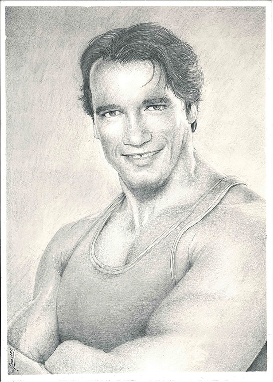 914x1280 Pencil Drawing Of Arnold Schwarzenegger Art - Arnold Schwarzenegger Drawing