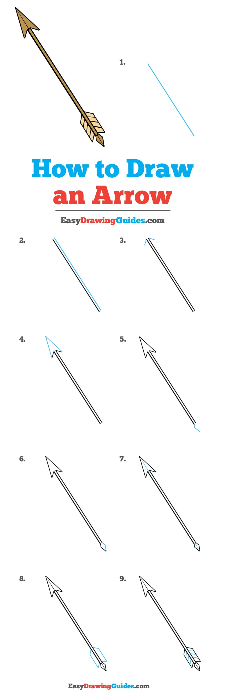 736x2283 How To Draw An Arrow - Arrow Drawing