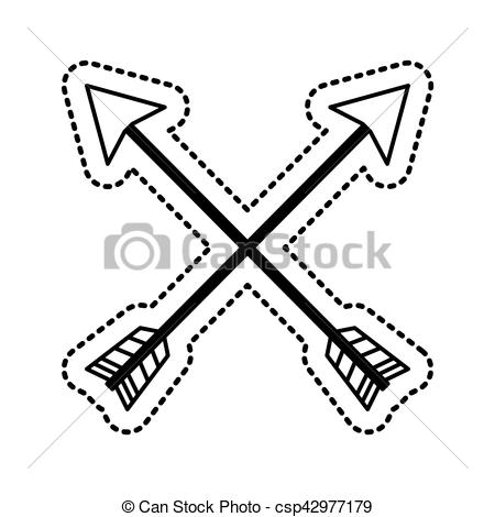 450x470 Arrow Drawing Isolated Icon Vector Illustration Design - Arrow Drawing