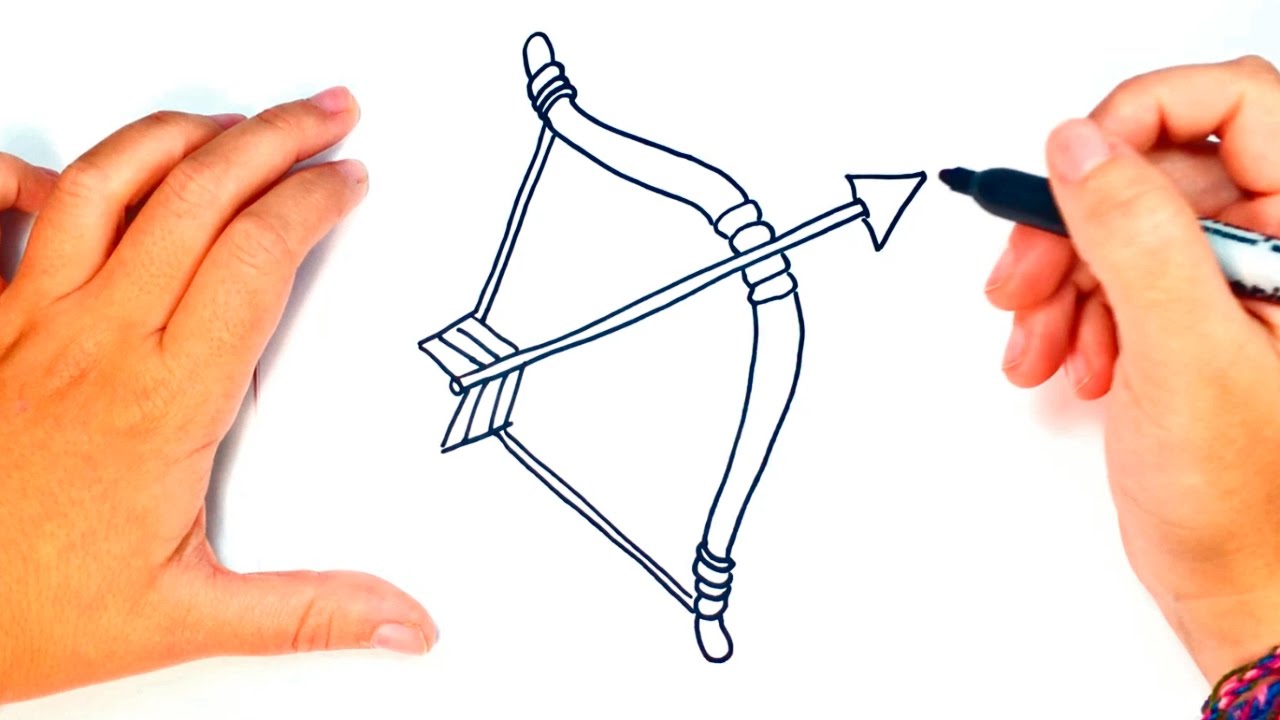 1280x720 how to draw a bow and arrow bow and arrow easy draw tutorial - Arrow Drawing Images