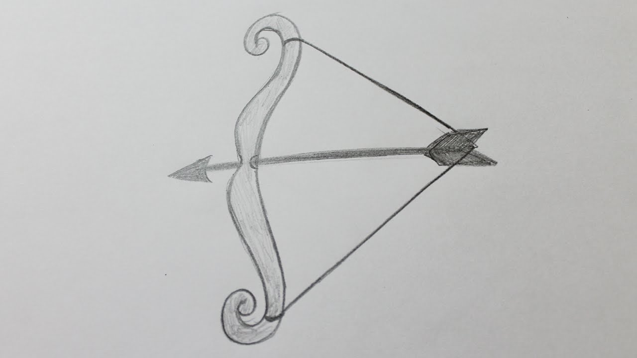 1280x720 How To Draw A Bow And Arrow - Arrow Drawing Images