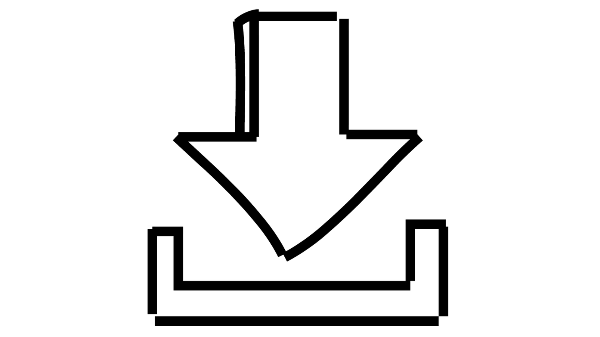 1920x1080 down arrow line drawing illustration animation with transparent - Arrow Line Drawing