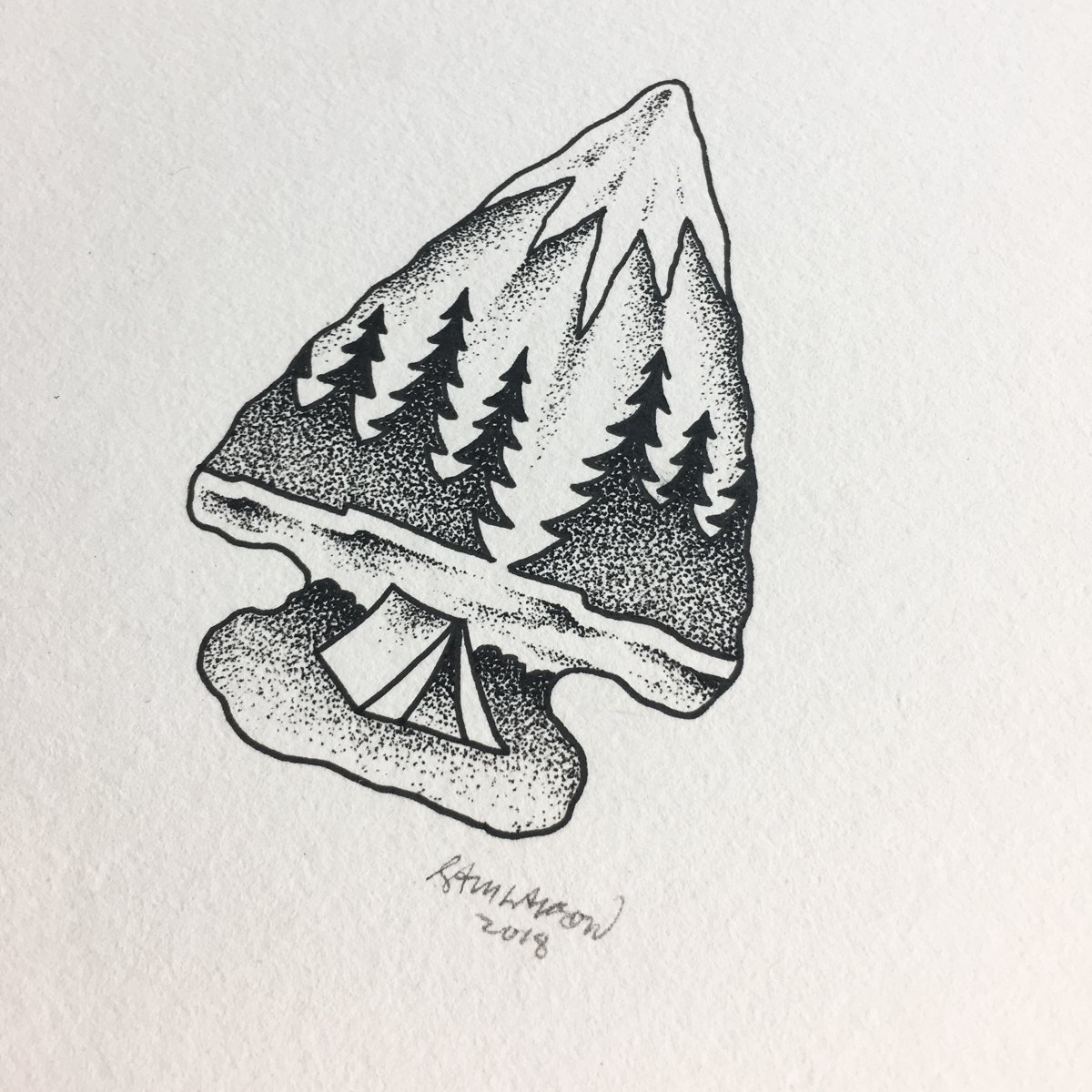 Arrowhead Drawing at PaintingValley.com | Explore collection of