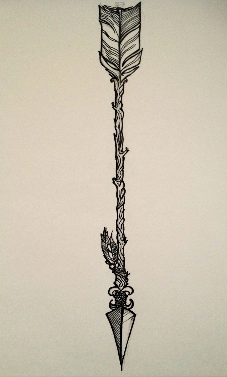 736x1222 arrow, arrowhead, drawing yew, which is a wood used to make bows - Arrowhead Drawing