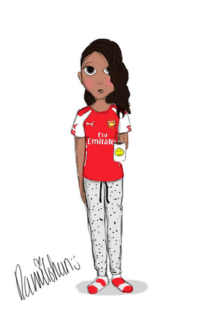 320x480 I'm Still New Here So Her Is A Drawing Of Me - Arsenal Drawing