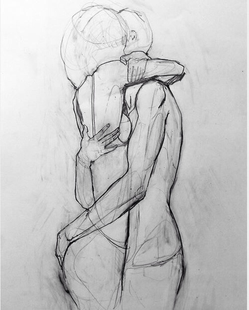 500x622 Art Couple Pencil Drawing Discovered - Art And Drawing