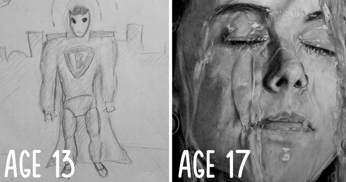 700x368 Before And After Drawings Show Practice Makes Perfect Bored Panda - Art And Drawing