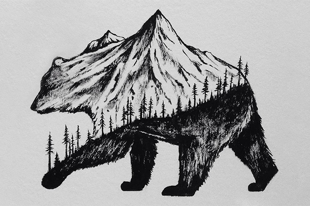 640x426 Miniature Hybrid Illustrations Of Wild Animals Combined - Art Animals Drawing