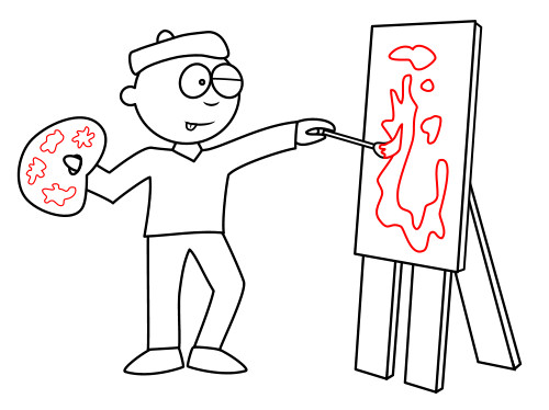 500x374 Drawing A Cartoon Artist - Art Cartoon Drawing