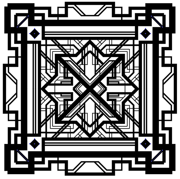 600x597 How To Create A Great Gatsby Style Art Deco Pattern - Art Deco Drawings