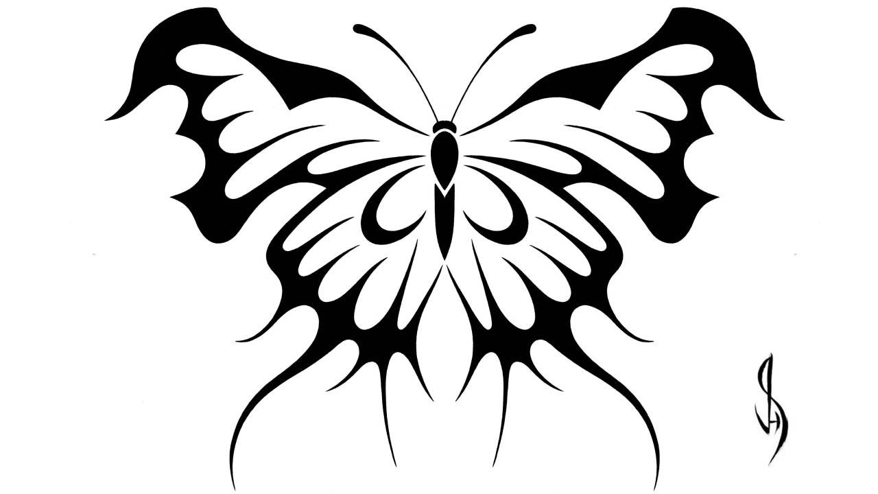 1280x720 Drawing A Butterfly - Art Design Drawing