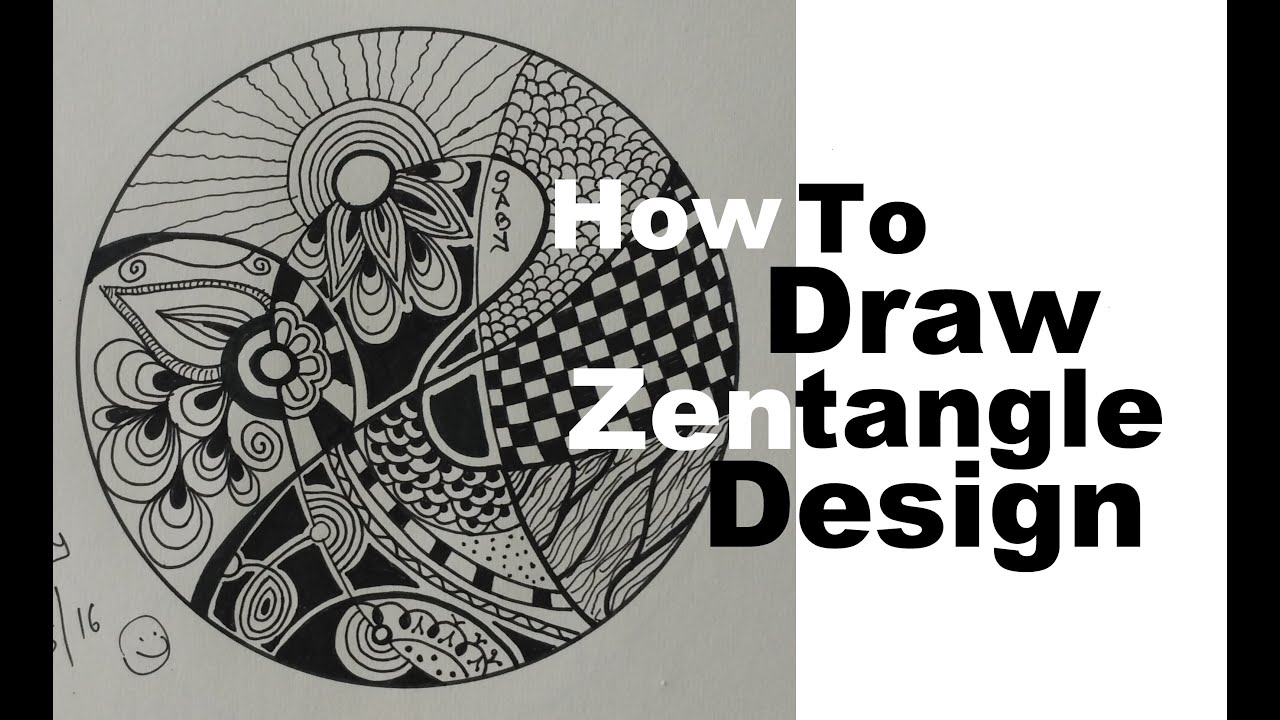 1280x720 How To Draw Complex Zentangle Art Design For Beginners, Easy - Art Design Drawing
