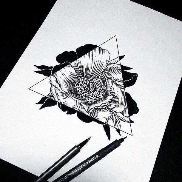 610x610 Easy Pen Drawings Elegant Art Drawing Flowers Hipster Sketch Easy - Art Drawing
