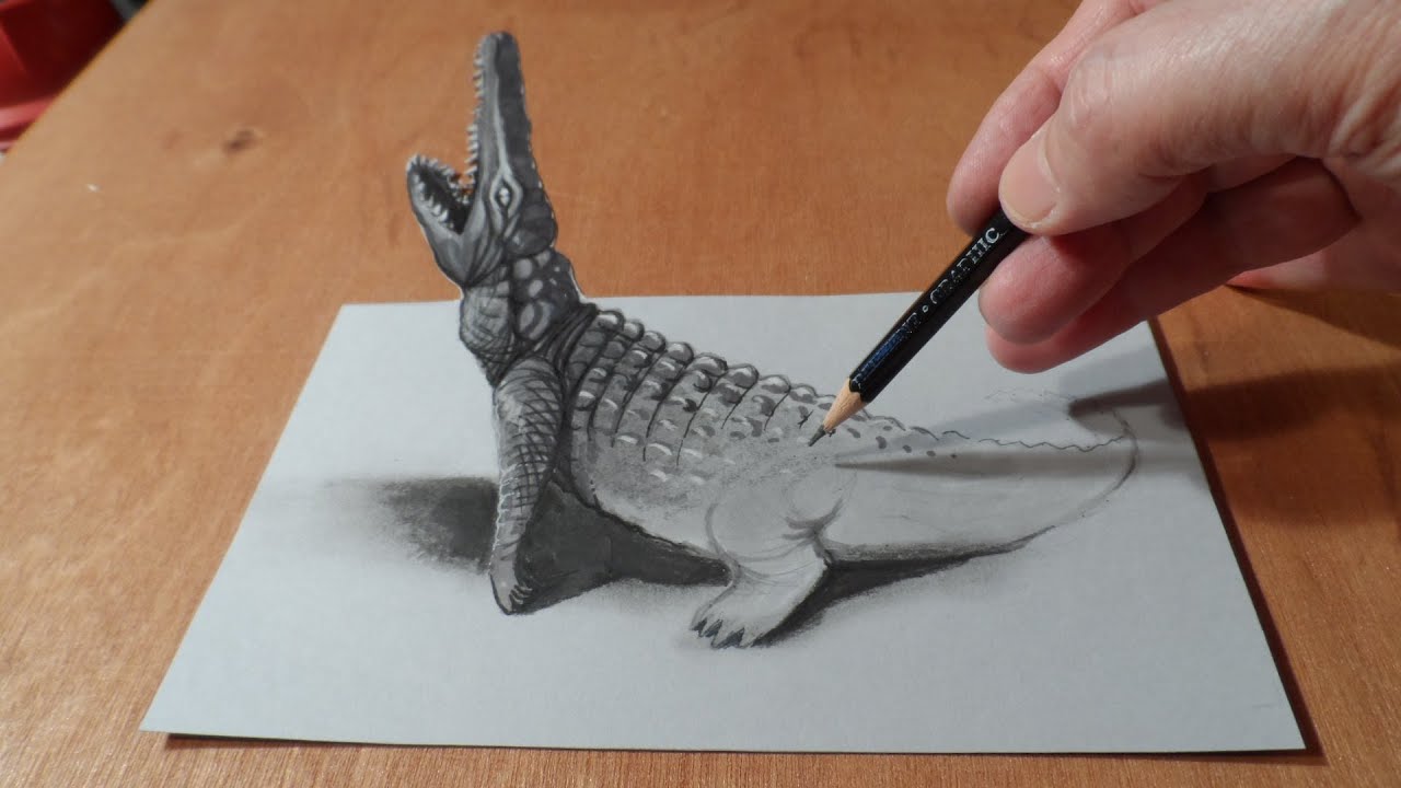 1280x720 How To Draw Crocodile - Art Drawing