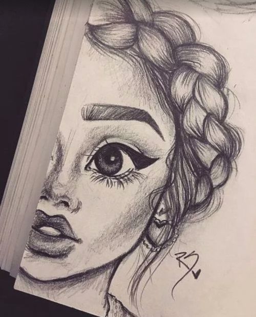 500x620 Art, Drawing, And Girl Artsy Art, Drawings, Pencil Drawings - Art Drawing