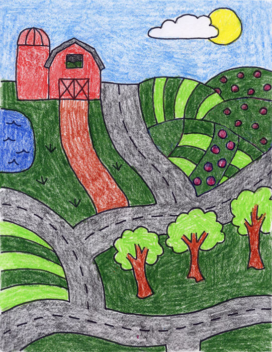 541x700 Draw A Farm Art Projects For Kids - Art Drawing For Kids