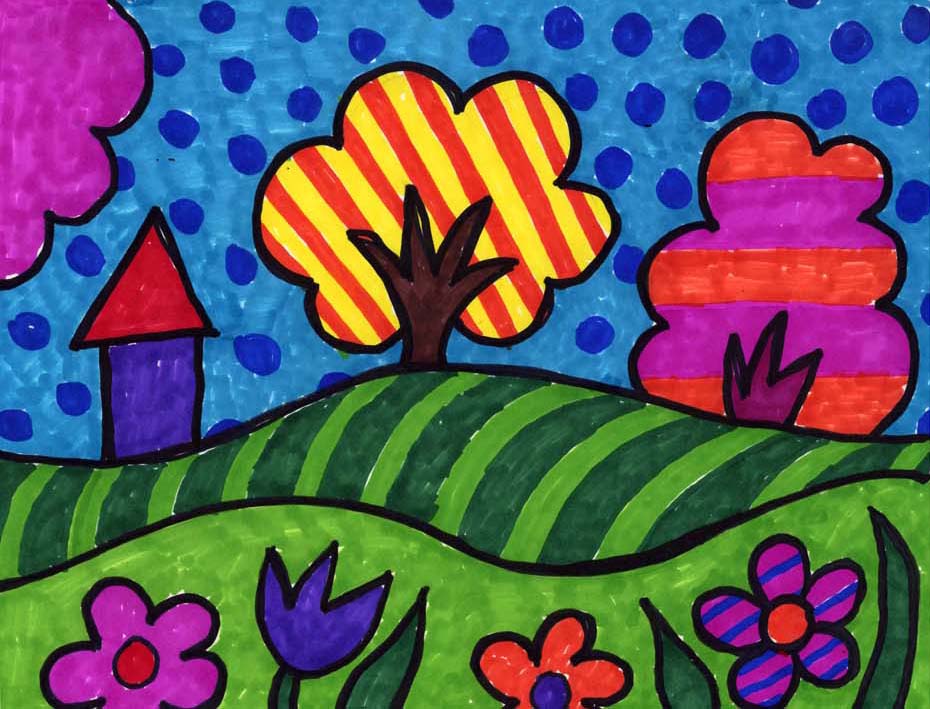 930x709 Pop Art Landscape Art Projects For Kids - Art Drawing For Kids