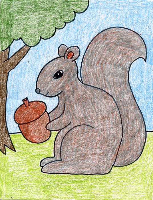 536x700 Squirrel Art Projects For Kids - Art Drawing For Kids