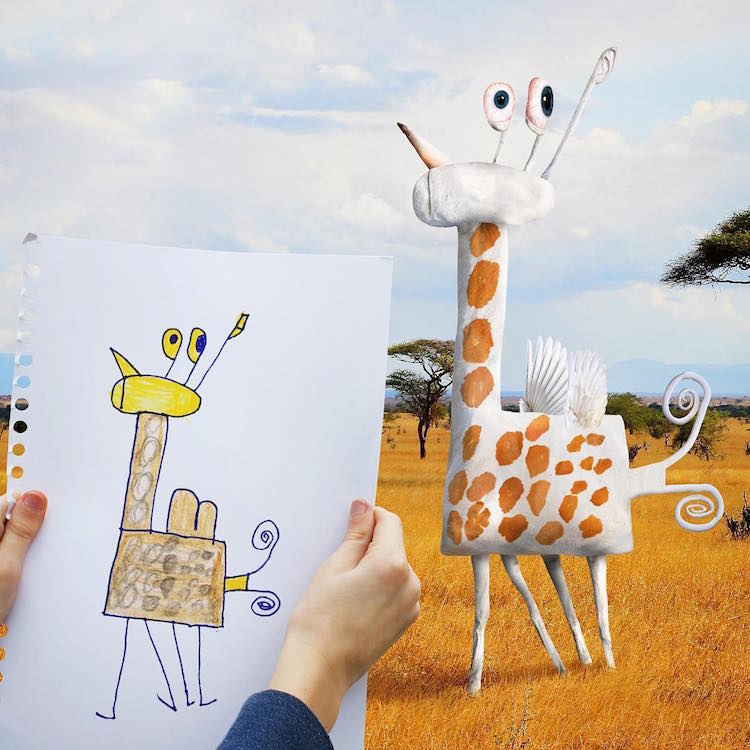 750x750 Artist Brings His Funny Kids' Drawings To Life With Hilarious - Art Drawing For Kids