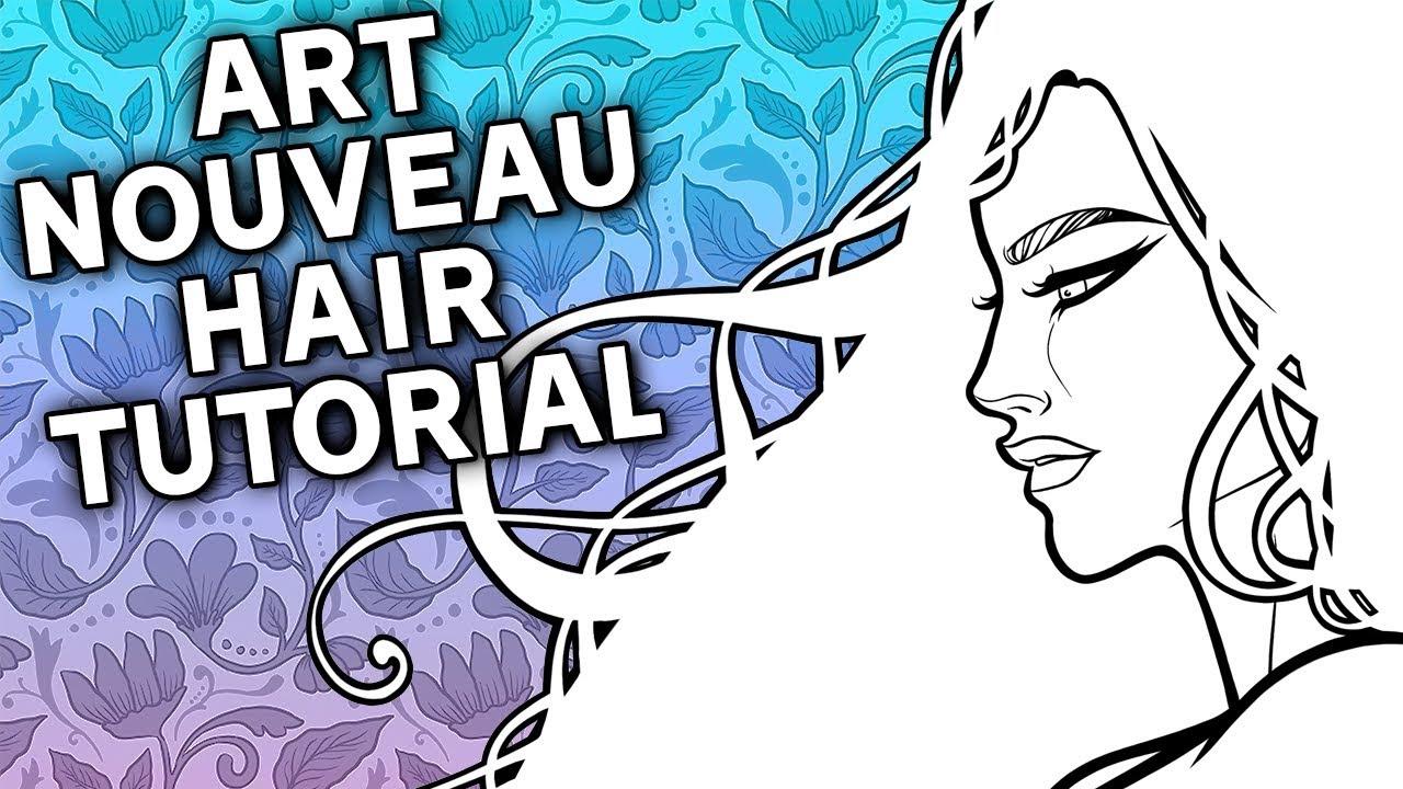 1280x720 How To Draw Ink Art Nouveau Hair Tutorial - Art Nouveau Drawings
