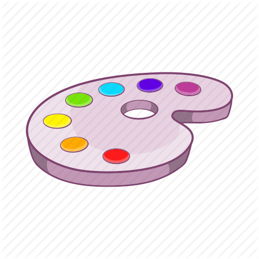512x512 Art, Cartoon, Color, Colors, Drawing, Palette, Sign Icon - Art Palette Drawing