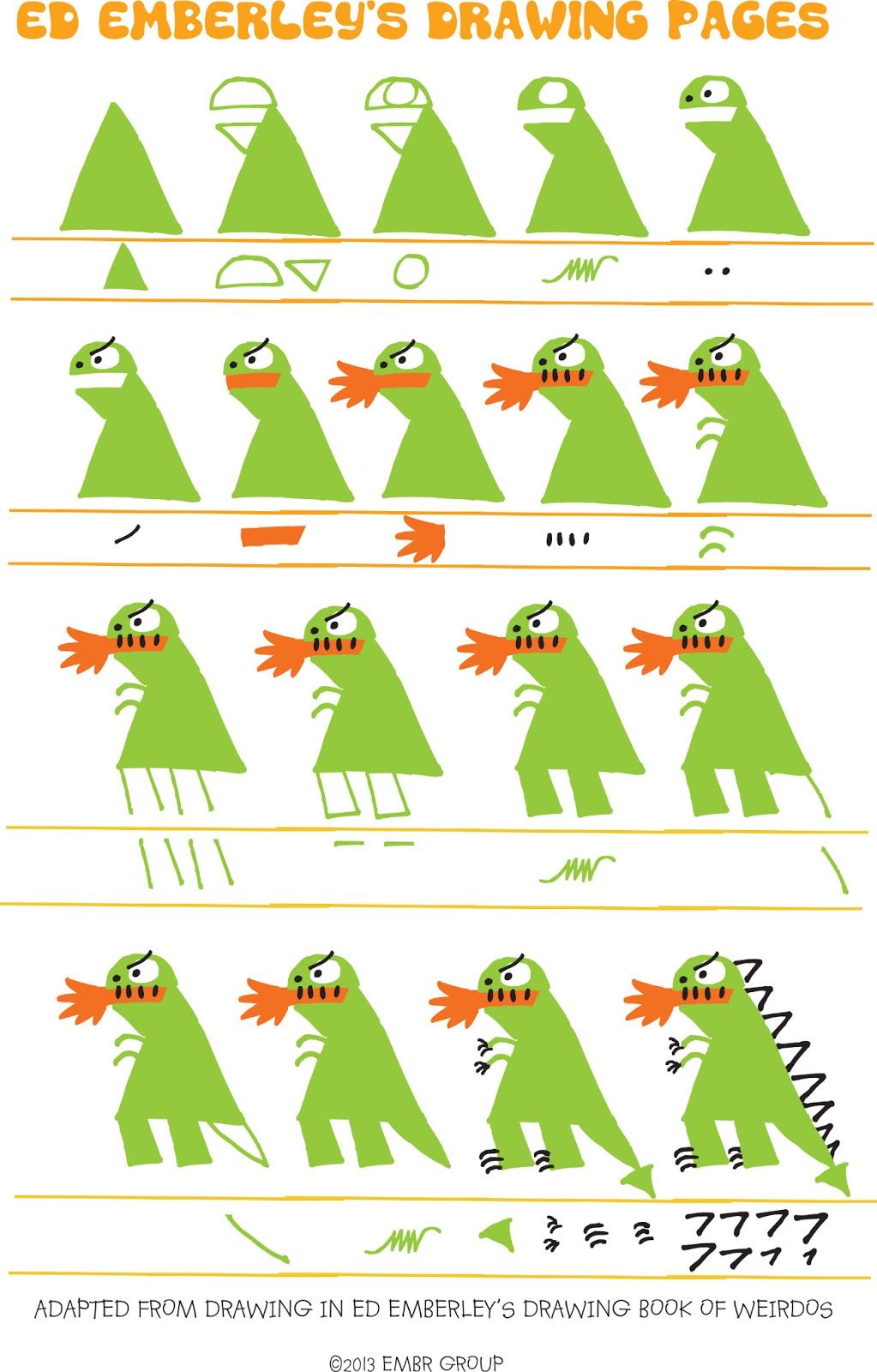 1023x1600 Ed Emberley's Drawing Pages Illustration Sketchbook - Art Websites Drawing