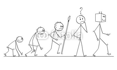 400x240 cartoon stick man drawing conceptual illustration of human - Artificial Intelligence Drawing